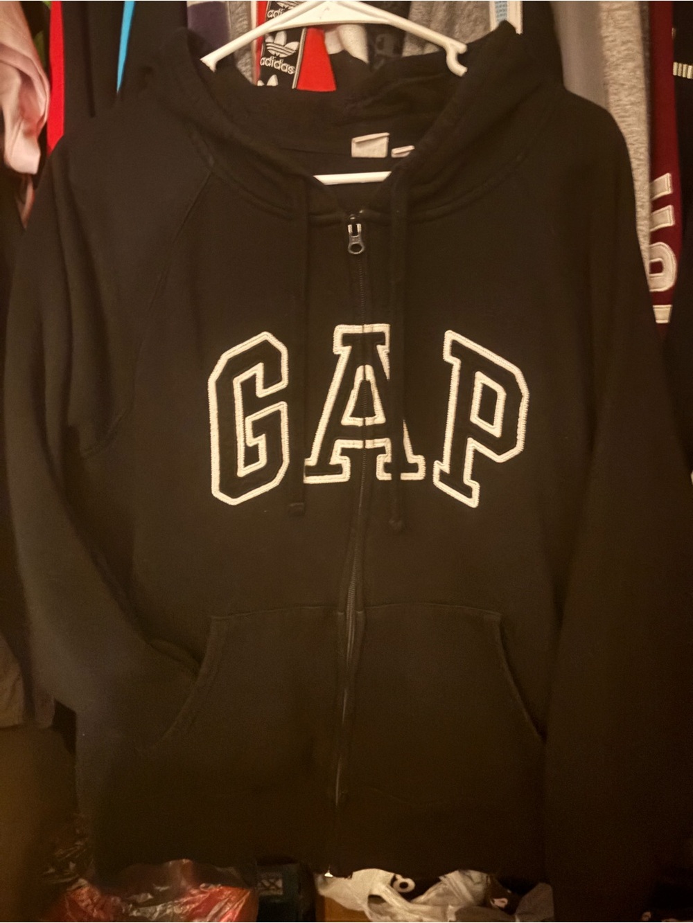 GAP Black Full-Zip Hoodie with Logo